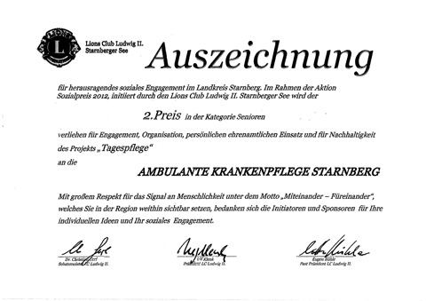 Starnberger Sozialpreis 2012